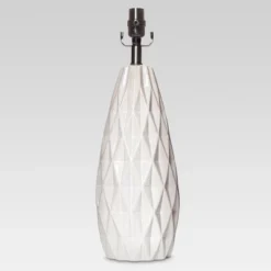 Faceted Ceramic Large Lamp Base White - Threshold -Lighting Direct GUEST 048a6fec 999a 4be3 b619 5d35c87ec3f0
