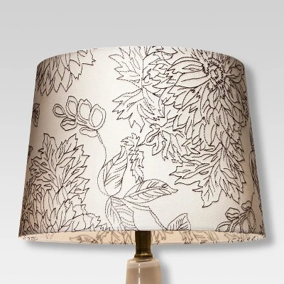 Toile Stitch Lamp Shade Shell - Threshold™: Linen Drum Slip Uno Fitter For Small Lamp Bases 2 Toile Stitch Lamp Shade Shell - Threshold™: Linen Drum Slip Uno Fitter For Small Lamp Bases - Image 2