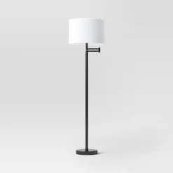 Metal Column Swing Arm Floor Lamp Black/White - Threshold™ -Lighting Direct GUEST 0b572553 9e4a 4352 9d32 63a09bdeccc9 1