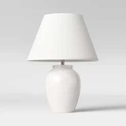 Turned Ceramic Table Lamp White - Threshold™ -Lighting Direct GUEST 0c5fcf73 910a 479f a8ce c7fb931048d7 1