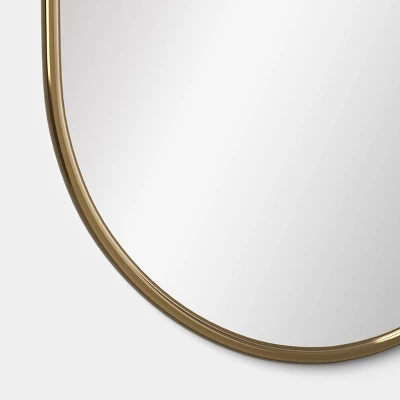 24"x36" Metal Tube Wall Mirror Gold - Threshold™ 3 24"x36" Metal Tube Wall Mirror Gold - Threshold™ - Image 3