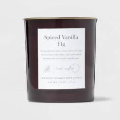 Clear Colored Glass With Woodwick And Brass Metal Inset Lid Spice Vanilla Fig Candle Purple - Threshold™ 9 Clear Colored Glass With Woodwick And Brass Metal Inset Lid Spice Vanilla Fig Candle Purple - Threshold™ -Lighting Direct GUEST 164b0c6a 9ab3 436c a9d4 968eb3e3b85f