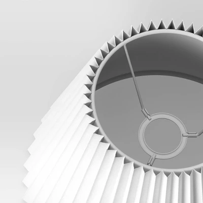 Small Pleated Lamp Shade White - Threshold™: Empire Shape, Cotton/Nylon, 7" H 4 Small Pleated Lamp Shade White - Threshold™: Empire Shape, Cotton/Nylon, 7" H - Image 4