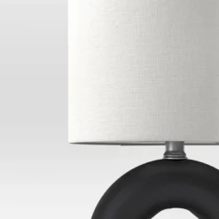 Abstract Ceramic Mini Table Lamp Black - Threshold™ -Lighting Direct GUEST 1f415405 dfa4 4c69 82ab 8554bc7e184a