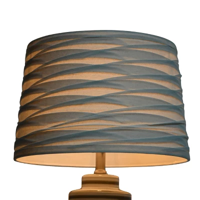 Linen Overlay Modified Drum Large Lamp Shade Ivory - Threshold™: Cotton-Polyester Blend, No Assembly Required 1 Linen Overlay Modified Drum Large Lamp Shade Ivory - Threshold™: Cotton-Polyester Blend, No Assembly Required