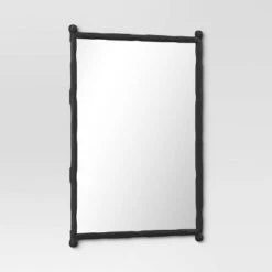24"x33" Decorative Forged Metal Wall Mirror Black - Threshold™ 4 24"x33" Decorative Forged Metal Wall Mirror Black - Threshold™ -Lighting Direct GUEST 236bd172 e10e 4391 a7a4 eda68ddb932e
