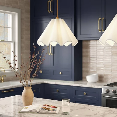 Wavy Shade Collection Pendant White - Threshold™ 2 Wavy Shade Collection Pendant White - Threshold™ - Image 2