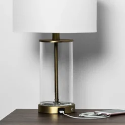 Fillable Accent With USB Table Lamp Brass - Threshold 9 Fillable Accent With USB Table Lamp Brass - Threshold -Lighting Direct GUEST 4230aee3 786a 4bde a46a 8ba460f4ad48