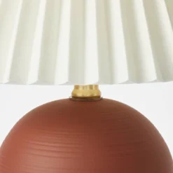 Oval Table Lamp With Pleated Shade (Includes LED Light Bulb) Red - Threshold™ Designed With Studio McGee -Lighting Direct GUEST 520c752b cf1a 42cc a361 d3e8df348eab
