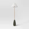 Wavy Shade Collection With Ceramic Base Floor Lamp Green - Threshold™