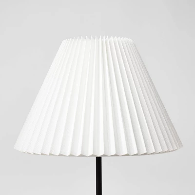Tapered Lamp Shade With Knife Pleat White - Threshold™ Designed With Studio McGee 1 Tapered Lamp Shade With Knife Pleat White - Threshold™ Designed With Studio McGee