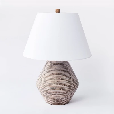 Assembled Resin Table Lamp Tan - Threshold™ Designed With Studio McGee 1 Assembled Resin Table Lamp Tan - Threshold™ Designed With Studio McGee