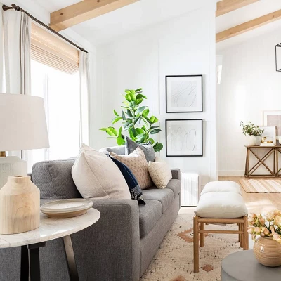 24"x16" Ceramic Assembled Table Lamp White - Threshold™ Designed With Studio McGee: Ribbed Design, Dimmable, UL Listed 10 24"x16" Ceramic Assembled Table Lamp White - Threshold™ Designed With Studio McGee: Ribbed Design, Dimmable, UL Listed - Image 10