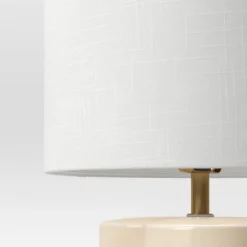 17"x10.25" Modern Clover Table Lamp Cream - Threshold™: Ceramic Base, Linen Shade, UL Listed, No Assembly Required -Lighting Direct GUEST 650b246e bf36 4f31 ab6a e82a3e55a402