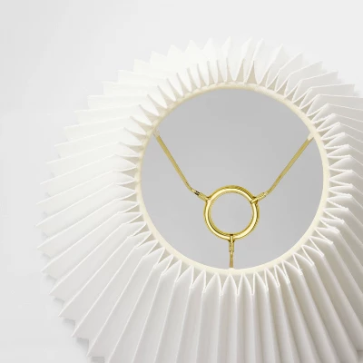 Tapered Lamp Shade With Knife Pleat White - Threshold™ Designed With Studio McGee 3 Tapered Lamp Shade With Knife Pleat White - Threshold™ Designed With Studio McGee - Image 3