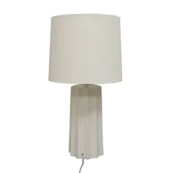 24.75"x13" Ribbed Ceramic Table Lamp Cream - Threshold™: Bedside, Nightstand, No Assembly Required -Lighting Direct GUEST 751b3f8c 43da 4f4a adb6 545d5ea6761c