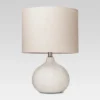 Textured Ceramic Accent Lamp Cream - Threshold™: Herringbone Pattern, No Bulb Included, UL Listed
