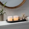 2pk 3" X 3" LED Flameless Black Wick Candles White - Threshold™