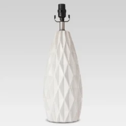 Faceted Ceramic Large Lamp Base White - Threshold -Lighting Direct GUEST 7b2627e8 f8a0 414b 98d0 40d1edd56162