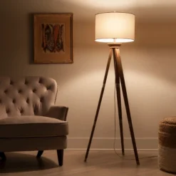60"x16" Tripod Floor Lamp Oak Tone Wooden Finish - Threshold™: Elegant Standing Lighting, 3-Way Switch, UL Listed 11 60"x16" Tripod Floor Lamp Oak Tone Wooden Finish - Threshold™: Elegant Standing Lighting, 3-Way Switch, UL Listed -Lighting Direct GUEST 7ebe78b1 2217 42bc 84d8 550a06a23c29 1