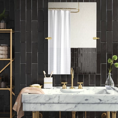 20" X 30" Frameless Rectangular Pivot Mirror Brass - Threshold™ 1 20" X 30" Frameless Rectangular Pivot Mirror Brass - Threshold™