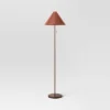 Floor Lamp With Leather Shade Brown - Threshold™