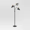 70"x36" 3-Head Floor Lamp Black - Threshold™: Adjustable, ETL Listed, Metal Shades, No Tools Assembly
