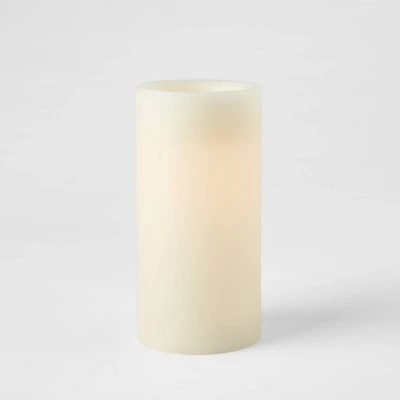 6" X 3" LED Flameless Black Wick Candle Cream - Threshold™ 2 6" X 3" LED Flameless Black Wick Candle Cream - Threshold™ - Image 2