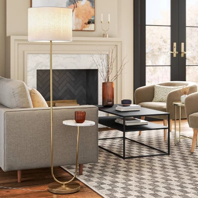 Floor Lamp With Marble Table - Threshold™ 1 Floor Lamp With Marble Table - Threshold™