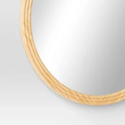 28" Round Fluted Circle Wall Mirror Natural - Threshold™ -Lighting Direct GUEST a743603a 483e 46d3 8792 42b3e39f0c24