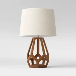 Large Wood Geo Assembled Table Lamp - Threshold™ -Lighting Direct GUEST a81d2d5f 9840 4146 aad2 1305e5961548