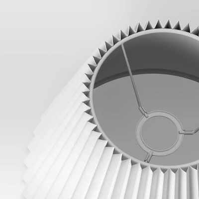 Small Pleated Lamp Shade White - Threshold™: Empire Shape, Cotton/Nylon, 7" H 3 Small Pleated Lamp Shade White - Threshold™: Empire Shape, Cotton/Nylon, 7" H - Image 3