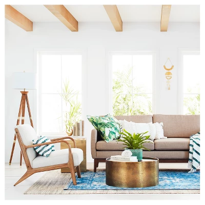 60"x16" Tripod Floor Lamp Oak Tone Wooden Finish - Threshold™: Elegant Standing Lighting, 3-Way Switch, UL Listed 5 60"x16" Tripod Floor Lamp Oak Tone Wooden Finish - Threshold™: Elegant Standing Lighting, 3-Way Switch, UL Listed - Image 5