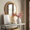 28" Round Fluted Circle Wall Mirror Natural - Threshold™