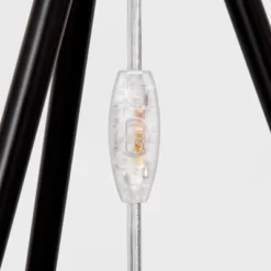 Diamond Tripod Floor Lamp Black With Rattan Shade (Includes LED Light Bulb) - Threshold™: Nautical Standing Illumination -Lighting Direct GUEST c44e7eb3 f673 4de5 bf99 c2f971960e8b