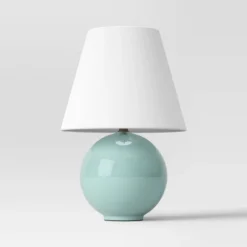 Round Table Lamp With Tapered Shade Blue - Threshold™ -Lighting Direct GUEST cbb4e421 ccb3 43d8 b7a9 570056592c90
