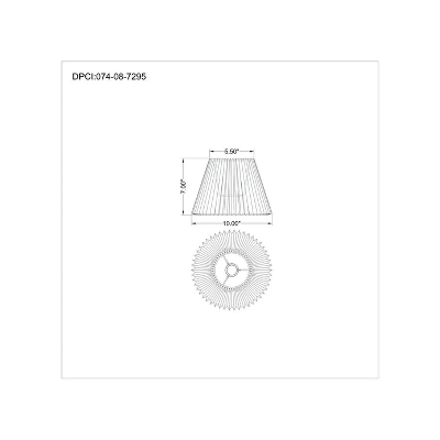 Small Pleated Lamp Shade White - Threshold™: Empire Shape, Cotton/Nylon, 7" H 5 Small Pleated Lamp Shade White - Threshold™: Empire Shape, Cotton/Nylon, 7" H - Image 5