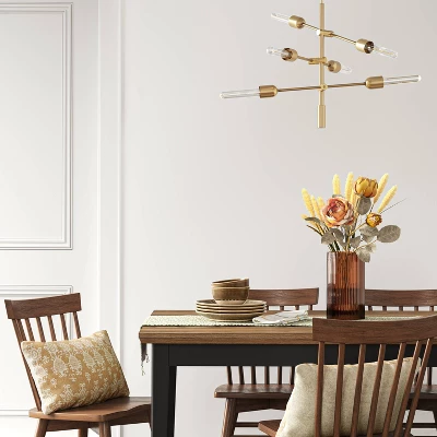 3-Arm Chandelier Brass (Includes Vintage Light Bulbs) - Threshold™ 2 3-Arm Chandelier Brass (Includes Vintage Light Bulbs) - Threshold™ - Image 2