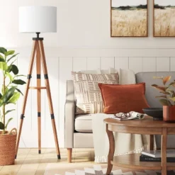 Tripod Floor Lamp With Shelf Brown Wood - Threshold™ -Lighting Direct GUEST dcdedb73 c2a8 4d9f bddc c128518c5e98