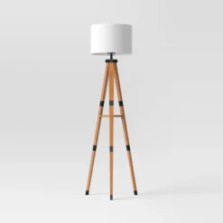 Tripod Floor Lamp With Shelf Brown Wood - Threshold™ -Lighting Direct GUEST ea3ba26a 585d 476c be10 3b33e5b59195
