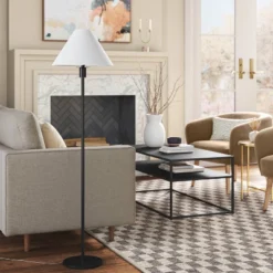 Stick Floor Lamp With Tapered Shade Black - Threshold™ -Lighting Direct GUEST f232fb4b bedc 4c4b 8df0 6bb2c226175d