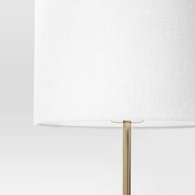 60"x20.5" Floor Lamp With Marble Table - Threshold™: Modern Standing Lamp With Polyester Shade 3 60"x20.5" Floor Lamp With Marble Table - Threshold™: Modern Standing Lamp With Polyester Shade - Image 3