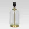 Bubble Glass With Brass Detail Small Lamp Base Clear - Threshold™: Accent Table Lamp Base, No Assembly Required, UL Listed